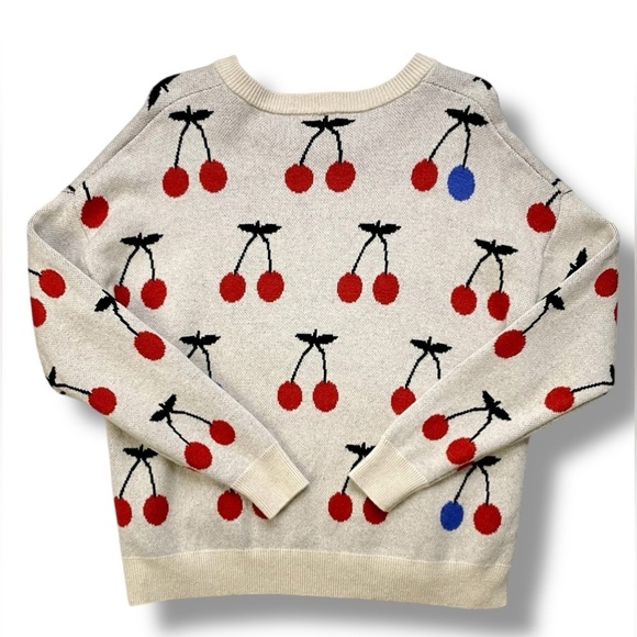 Madewell Cherry Jacquard Pullover Merino Wool Alpaca Sweater - Picture 5 of 5